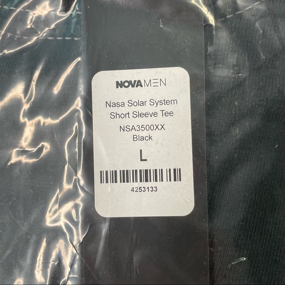 NASA Solar System Mens Black Graphic Short Sleeve Tee Shirt in L 2XL & 3XL - Picture 5 of 7